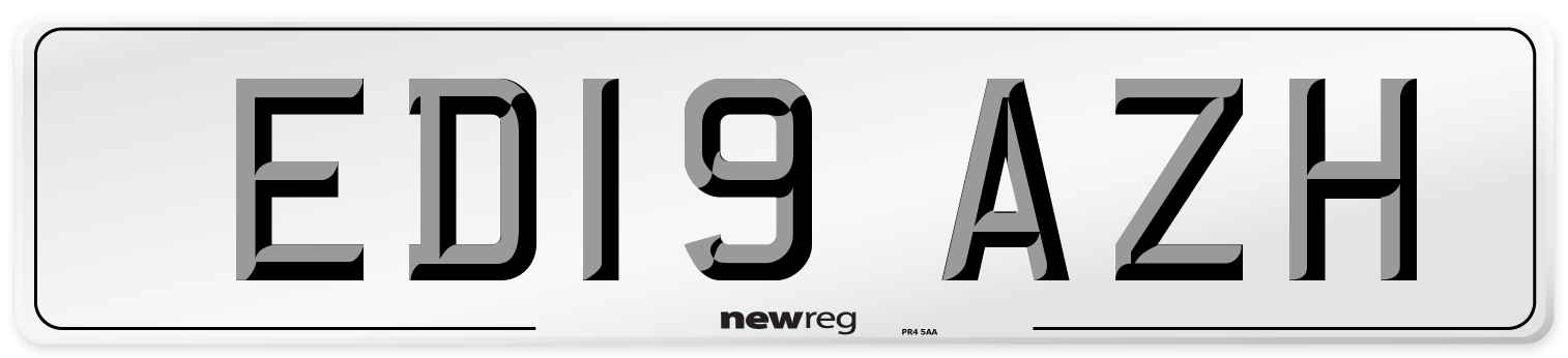 ED19 AZH Number Plate from New Reg
